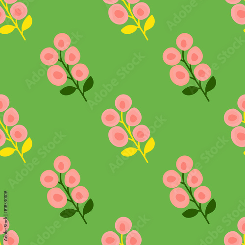 Wallpaper Mural Chic and simple floral pattern, combining beauty and style in a seamless design, suitable for modern fashion, spring-themed art, and vibrant wallpapers. Torontodigital.ca