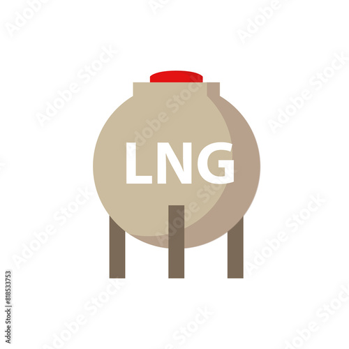 Fotografía LNG tank icon. Gas holder. Energy industry.