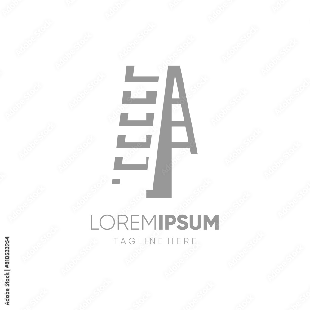 Letter I Ladder Logo Design Vector Icon Graphic Emblem Symbol Illustration Letter I Ladder Logo Design Vector Icon Graphic Emblem Symbol Illustration