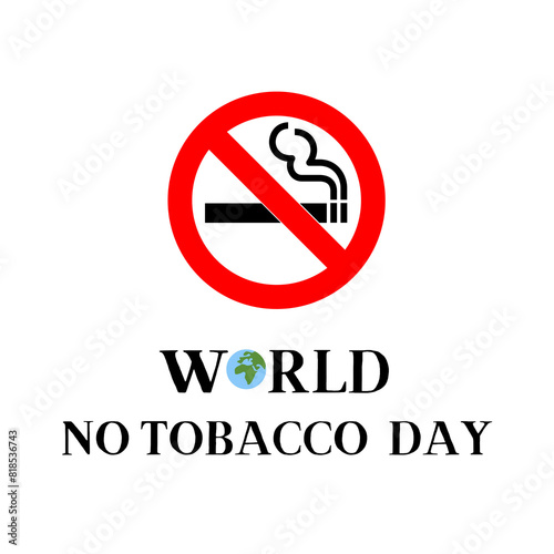Free Download World No Tobacco Day Logo. No Smoking Day Awareness. Poison or cancer of cigarette. Vector. Illustration. Quit Smoking. Lungs cancer. May 31st - GFXLoad