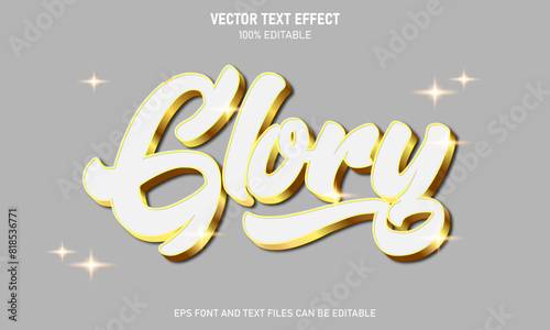 Glory editable text effect trending style modern