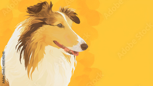 Captivating Digital Illustration Featuring a Cheerful Shetland Sheepdog