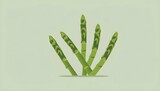 A asparagus icon with green stalks upscaled_14