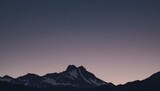 A mountain silhouette with a crescent moon hanging upscaled_4