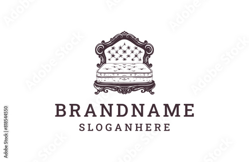 Mattress logo style icon design template flat vector