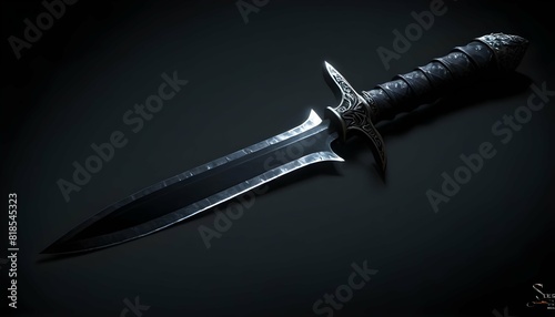 A shadowy assassins dagger its blade shrouded in upscaled_2 photo