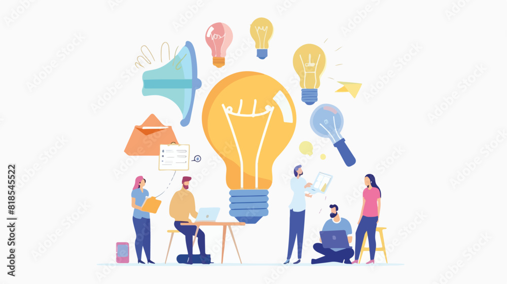 Brainstorm idea discussion concept. Business team