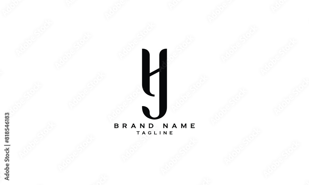 HY, YH, Abstract initial monogram letter alphabet logo design HY, YH, Abstract initial monogram letter alphabet logo design