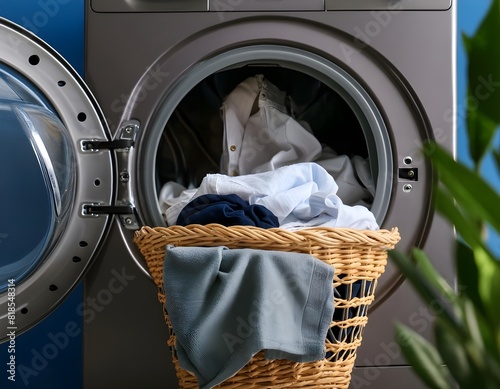 basket with washing machine