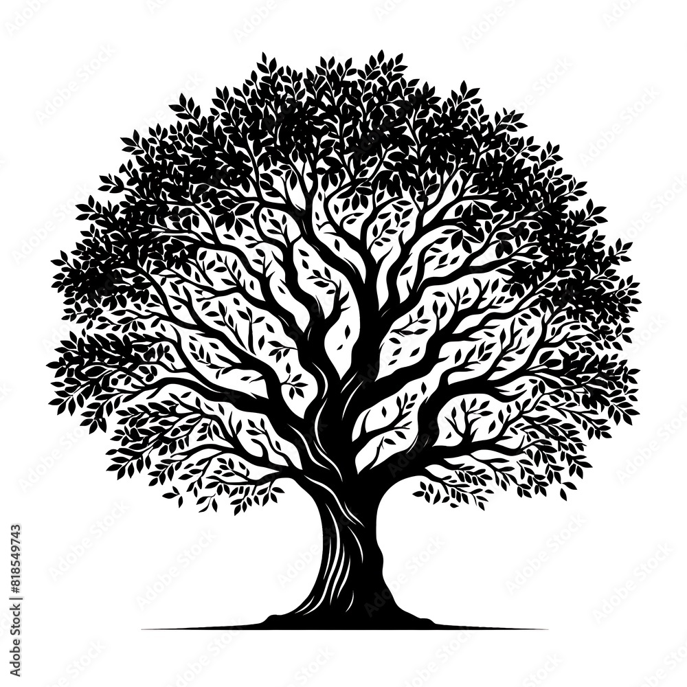 Obraz premium Tree vector icon white background graphics resources