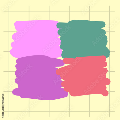 a colorful artboard with popart culture for advertising and others