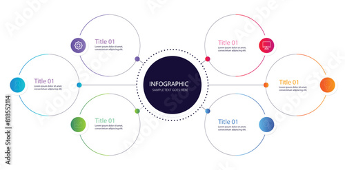 Infographic, Number 4, Circle, Part Of, Chart, modern infographic template, Data, Graph, Dashboard - Visual Aid, Infographic, Analyzing