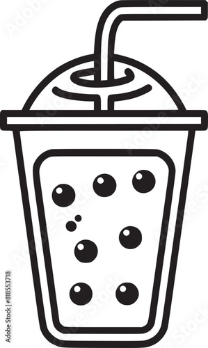 Milk drink cocktail icon outline vector. Soy food. Vegan product