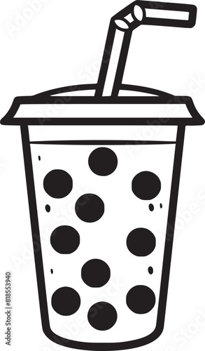 Milk drink cocktail icon outline vector. Soy food. Vegan product