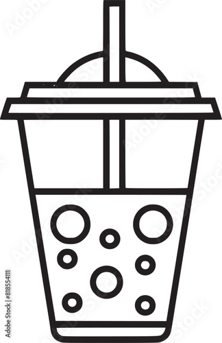 Milk drink cocktail icon outline vector. Soy food. Vegan product