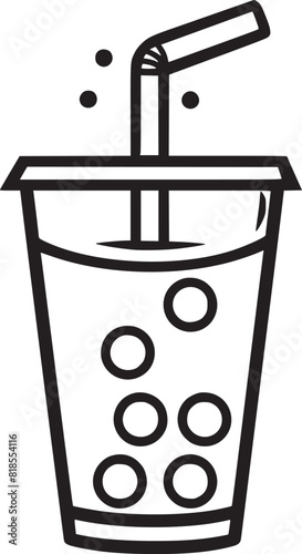 Milk drink cocktail icon outline vector. Soy food. Vegan product