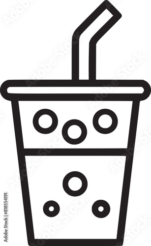 Milk drink cocktail icon outline vector. Soy food. Vegan product