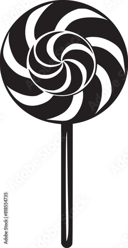 Lollipop black and white vector, halloween