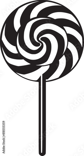 Lollipop black and white vector, halloween