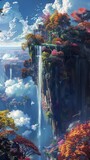 Blend elements of the real world with the fantastical to create otherworldly landscapes,
