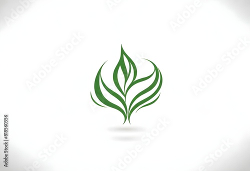 Design a leaf logo with elegant flowing lines symb (19) photo