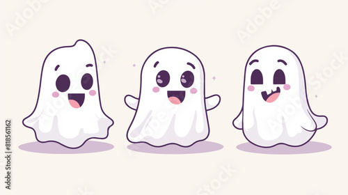 Cute boo character. Funny scary Halloween ghost. Ador photo