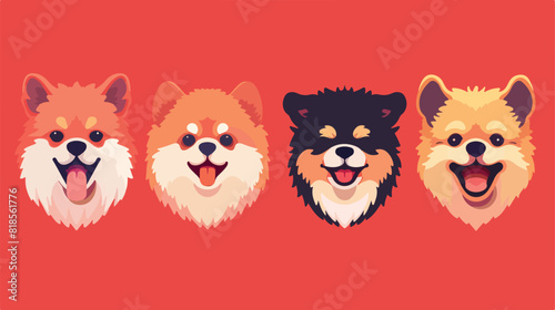 Cute dog faces Four . Canine portraits different dogg © Fareeha