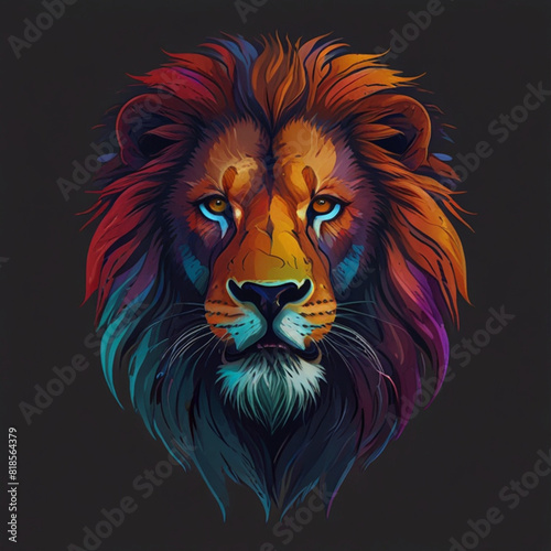 lion head design for t-shirt 