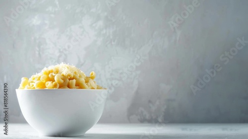 Front view fragrant mac and cheese with spotlight for advertise and presentation