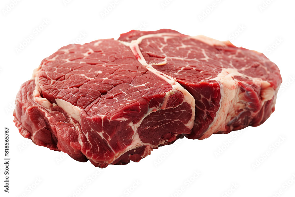 Raw beef steak transparent background png file, Generative AI Raw beef steak transparent background png file, Generative AI