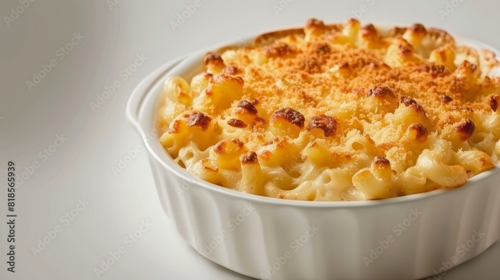 Front view fragrant mac and cheese with spotlight for advertise and presentation Front view fragrant mac and cheese with spotlight for advertise and presentation