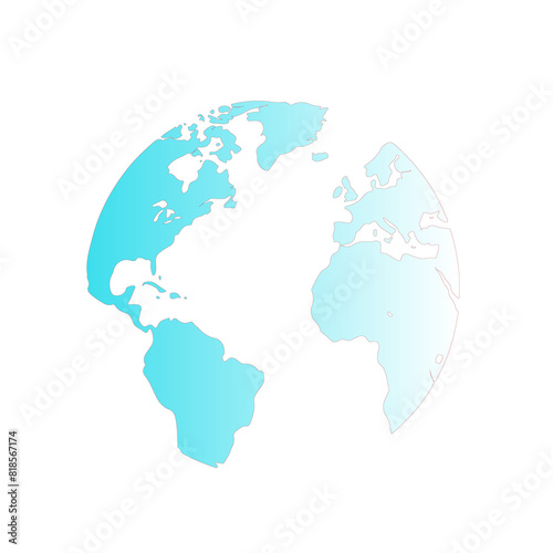 Earth world planet. Graphic design illustration