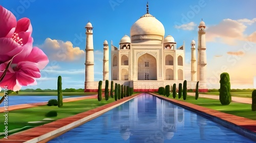 taj mahal in agra country