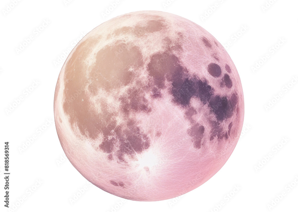 Pastel full moon glowing isolate on transparent background, cutout, png Pastel full moon glowing isolate on transparent background, cutout, png