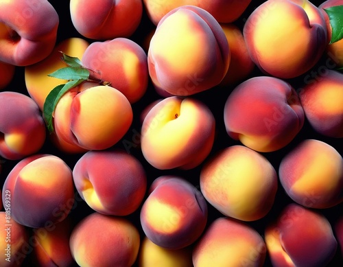 peach background. summer sweet bright fruits.
