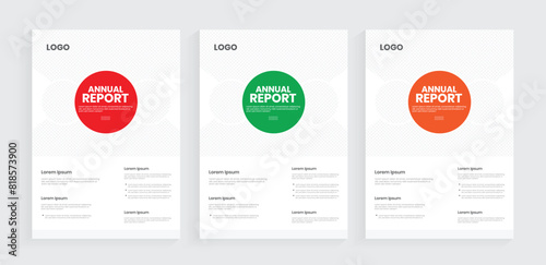 A4 annual report book cover design, print book report template, minimal handbook leaflet design, corporate marketing document cover. photo