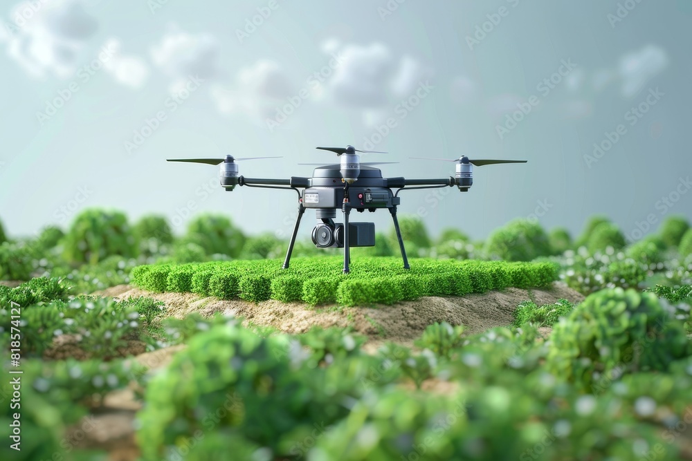 Monitoring fields with hybrid technology, smart farming drone operation, digital agriculture vehicle, aerial view of tulip cultivation, precision agriculture, and vector farming digitalisation Monitoring fields with hybrid technology, smart farming drone operation, digital agriculture vehicle, aerial view of tulip cultivation, precision agriculture, and vector farming digitalisation