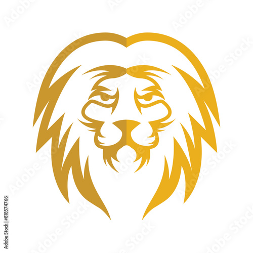 Elegant and dignified lion head logo design