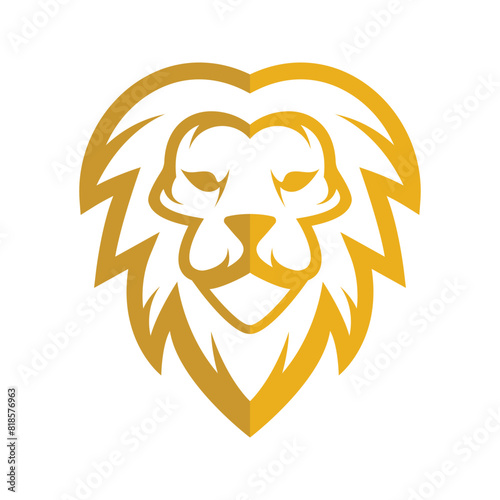 Elegant and dignified lion head logo design