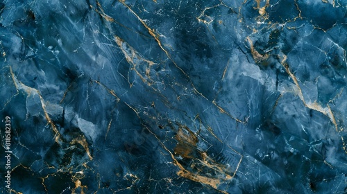 a blue and gold marble background with gold accents