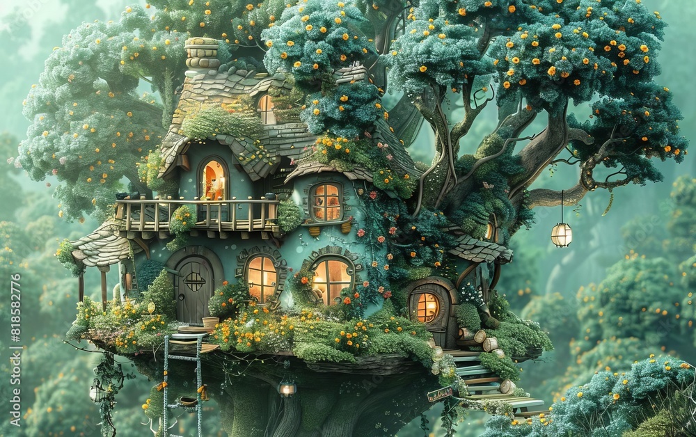 Obraz premium Capture the whimsy of childhood through nostalgic and imaginative imagery,