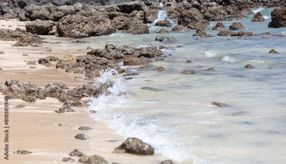 Stones on the seashore as a background
