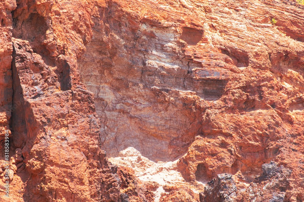 Red rock formation as background