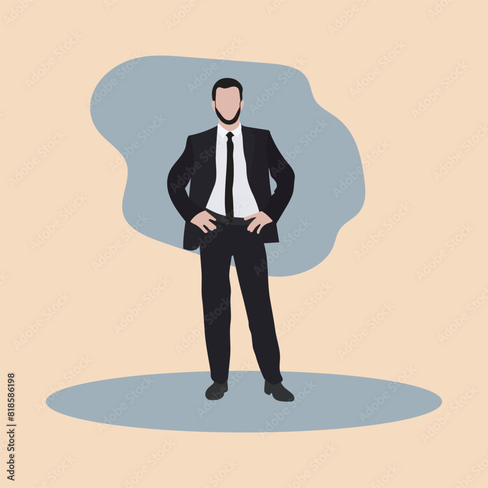 The Dynamic Presence of a Businessman in Profile, Embodying Leadership and Ambition The Dynamic Presence of a Businessman in Profile, Embodying Leadership and Ambition