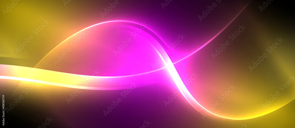 Neon glowing circle rays, light round lines in the dark, planet style neon wave lines. Energetic electric concept design for wallpaper, banner, background Neon glowing circle rays, light round lines in the dark, planet style neon wave lines. Energetic electric concept design for wallpaper, banner, background