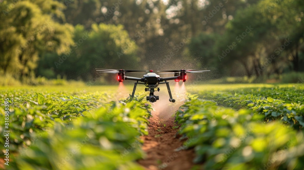 Precision Pest Protection: Drone Spraying Safeguards Crops in Action