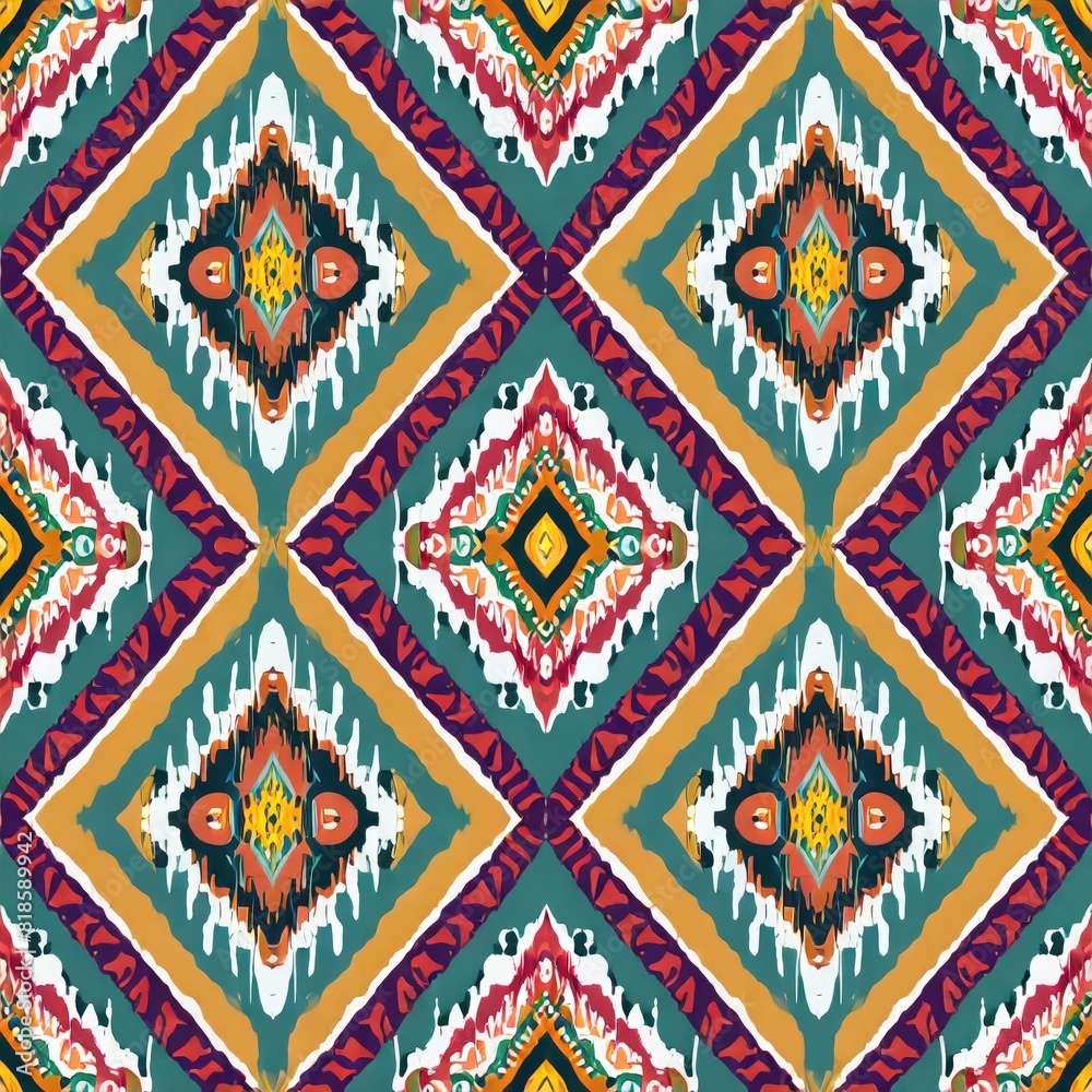 Motif ethnic handmade beautiful Ikat art. Ethnic abstract floral pink background art. folk embroidery Motif ethnic handmade beautiful Ikat art. Ethnic abstract floral pink background art. folk embroidery
