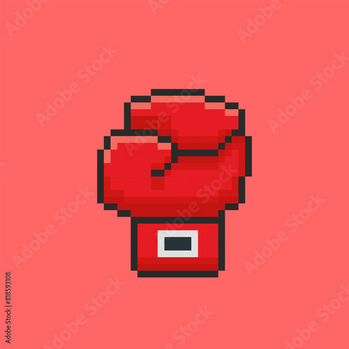 Pixel art Boxing Gloves game asset design