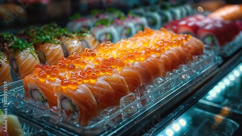 Holographic sushi platters featuring seafood harvested 