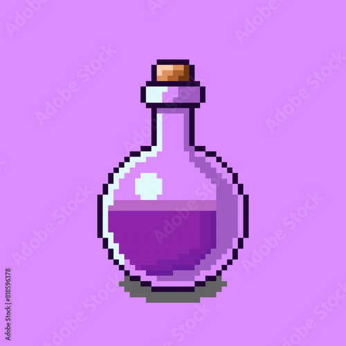 Pixel art Magic potion halloween design